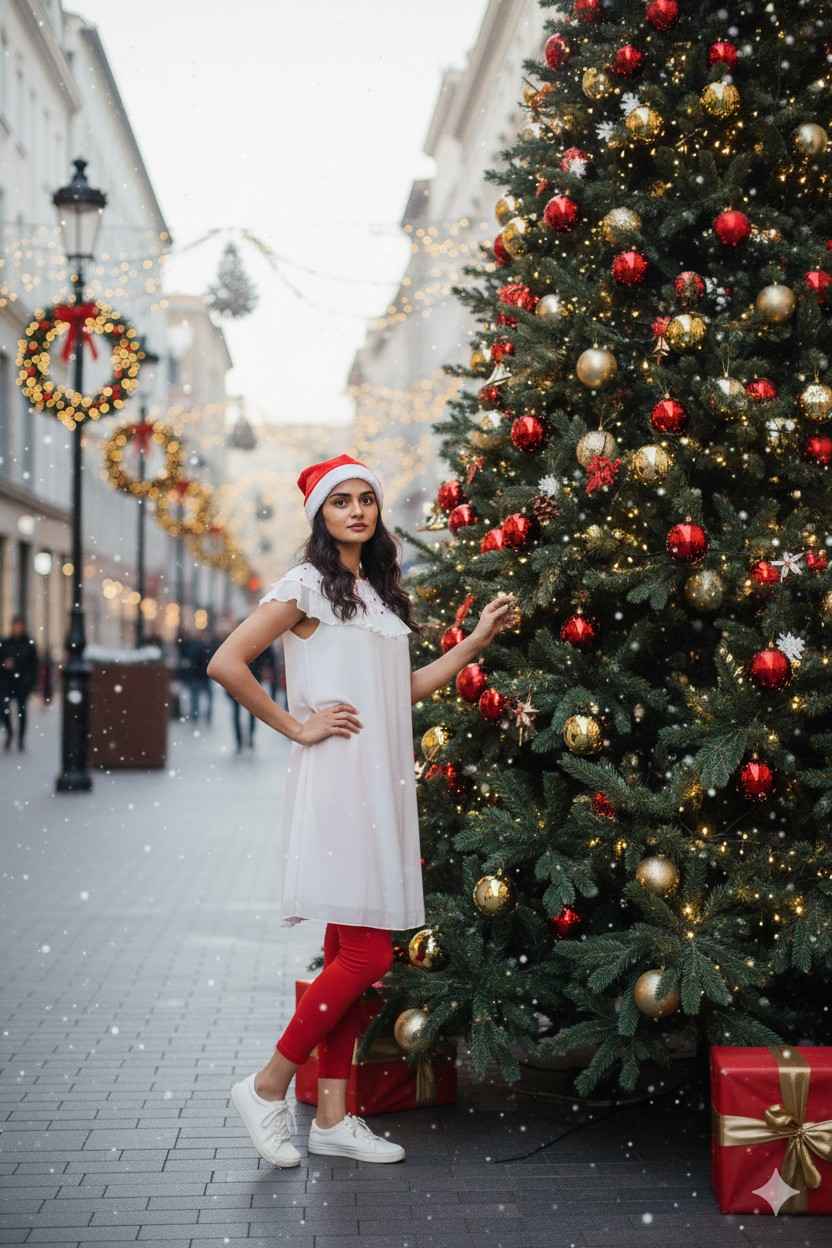 White small thread Design Soft Georgette (Top Only) - Image 2