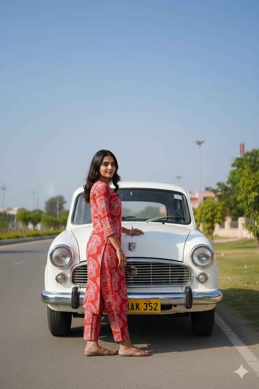 Red and White Design Popcorn fabric Cord Set - Image 2