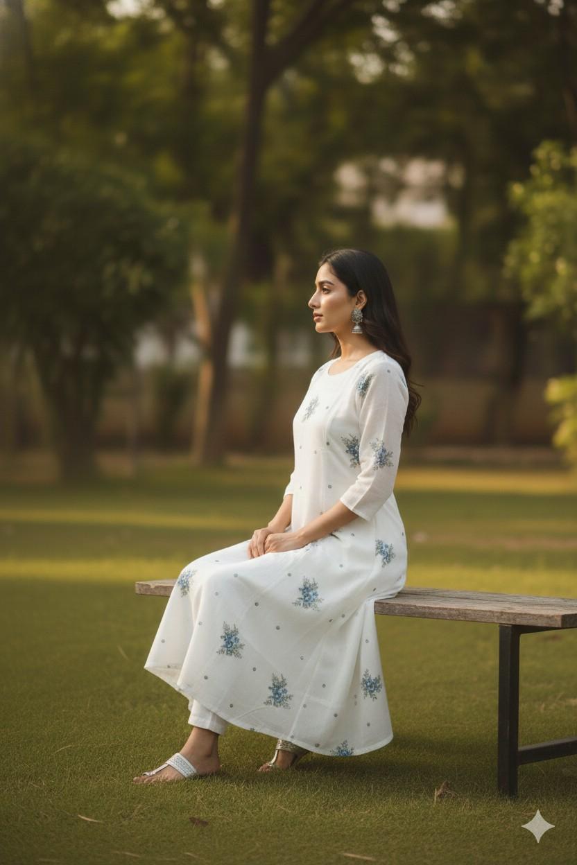 Chanderi Silk blend fabric (Top Only) - Image 3