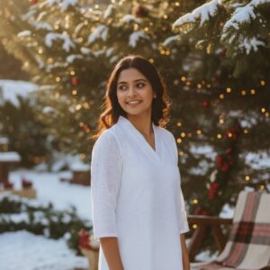 White Christmas Special Hakkoba Cotton  (Top Only)