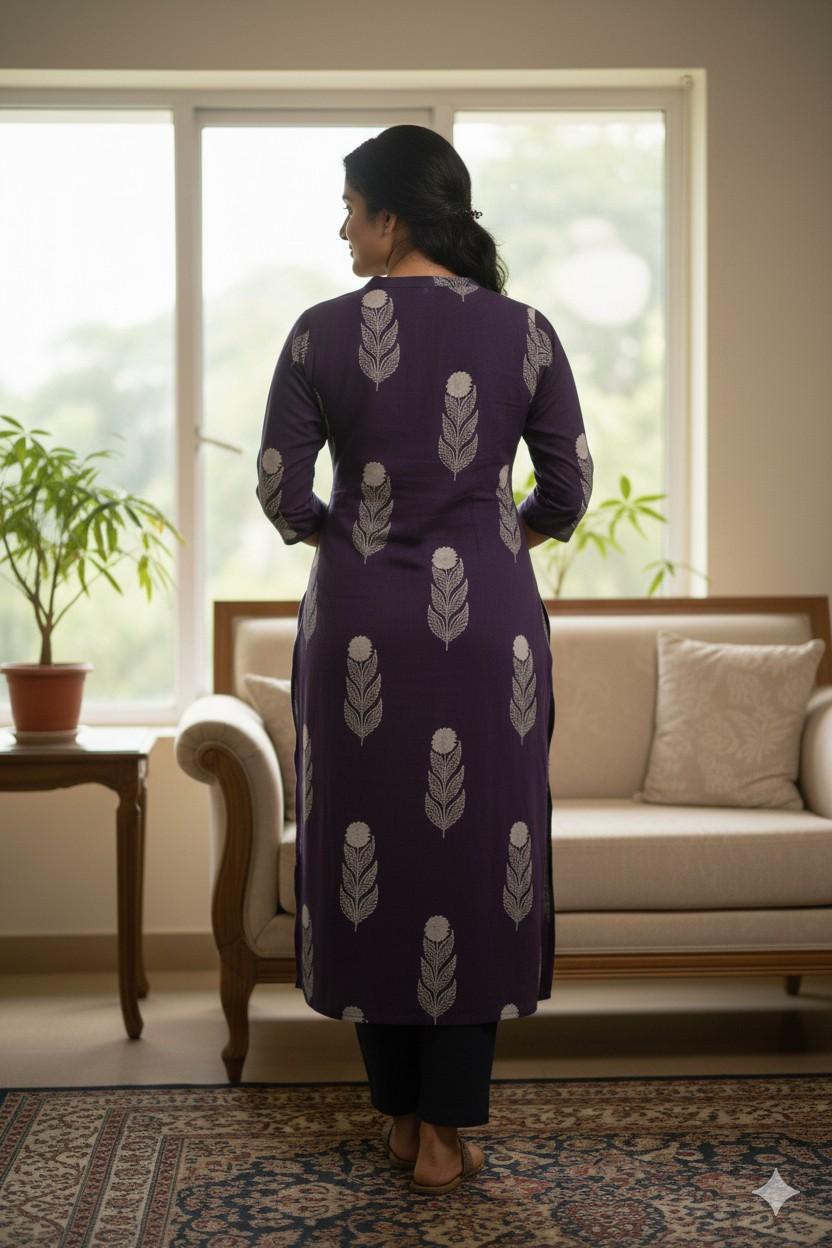 Dark Purple Flower Design - Image 4