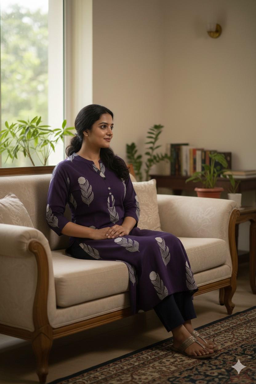 Dark Purple Flower Design - Image 5